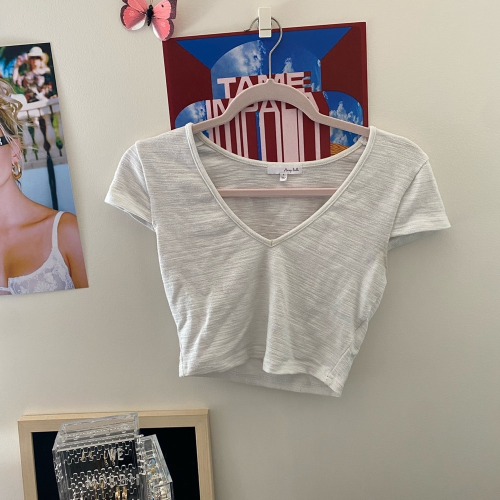 White Cropped Top